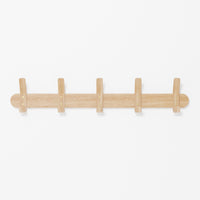 wall hooks left hook 5 - oak