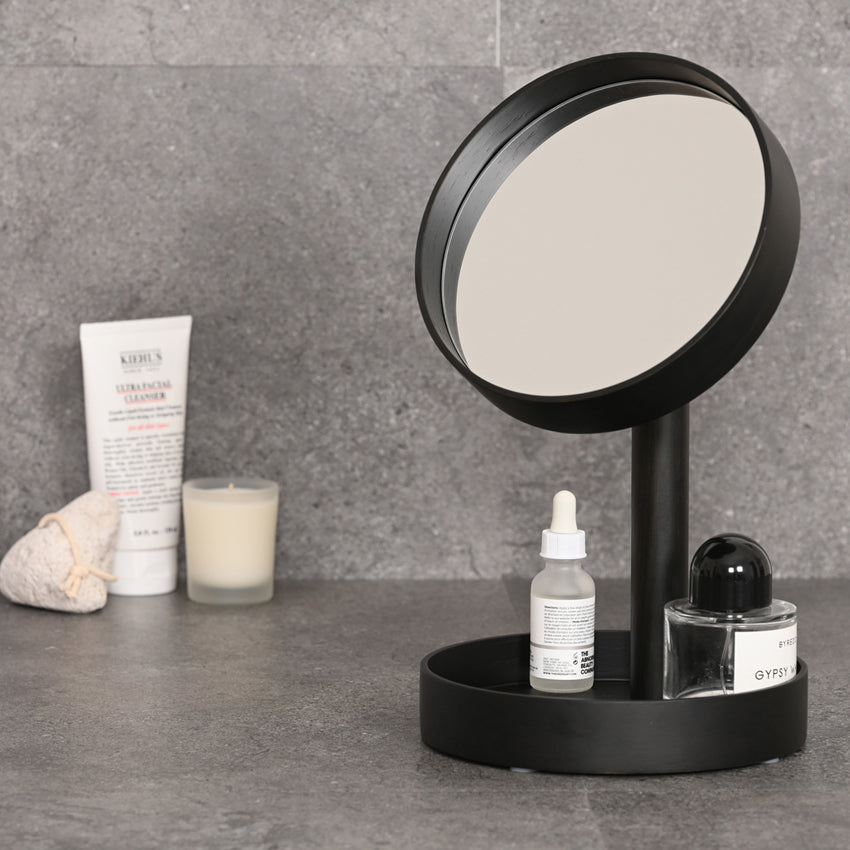 magnify mirror boutique look - dark oak