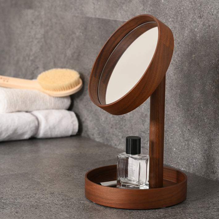 magnify mirror boutique look - walnut