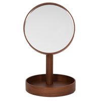 magnify mirror boutique look - walnut