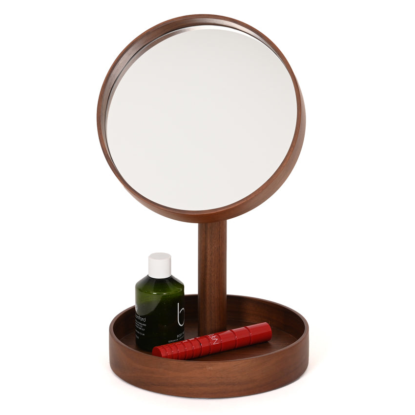 magnify mirror boutique look - walnut