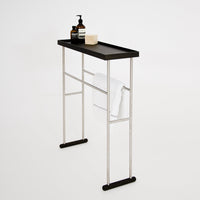 'Yoku' caddy towel rail dark oak