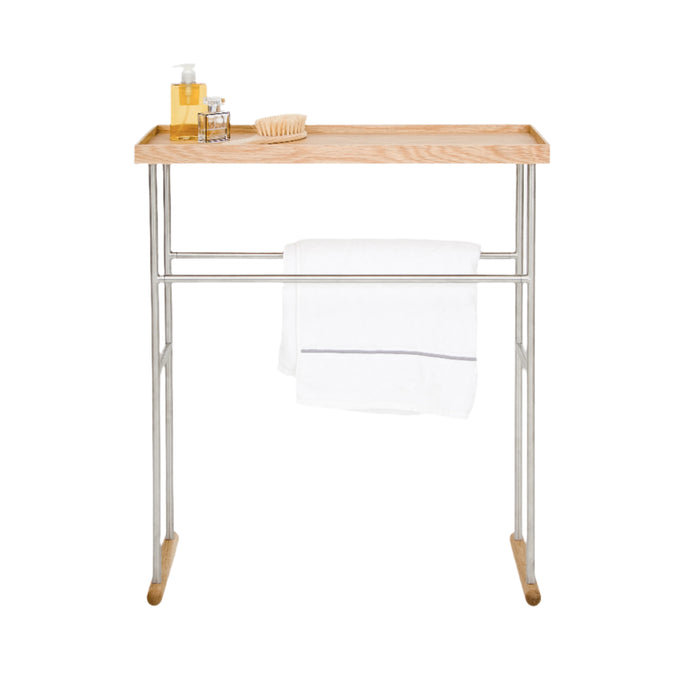 'Yoku' caddy towel rail oak