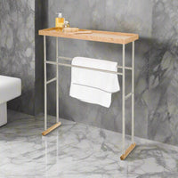 'Yoku' caddy towel rail oak