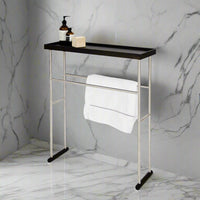 'Yoku' caddy towel rail dark oak