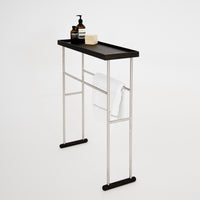 'Yoku' caddy towel rail dark oak