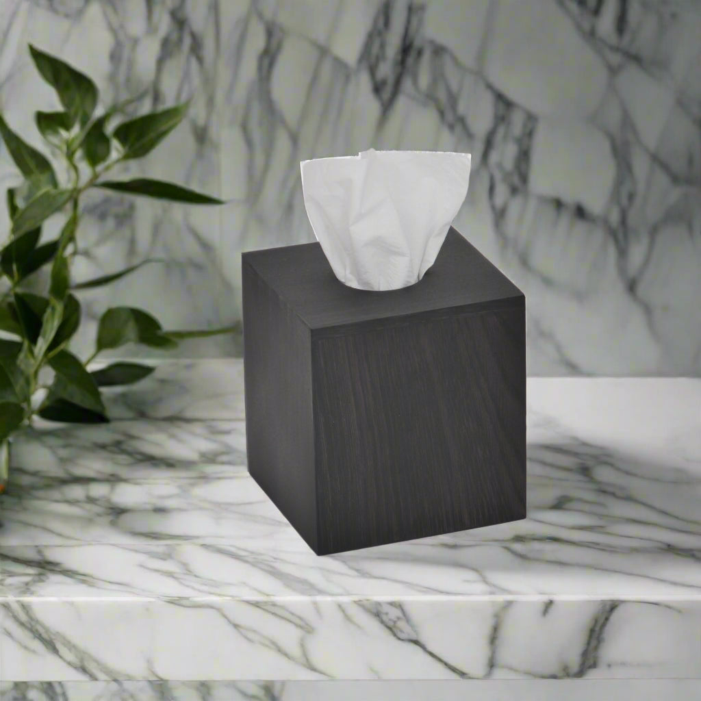 Tissue box cover dark oak
