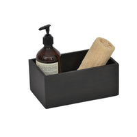 Bath accessories storage box dark oak