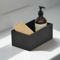Bath accessories storage box dark oak