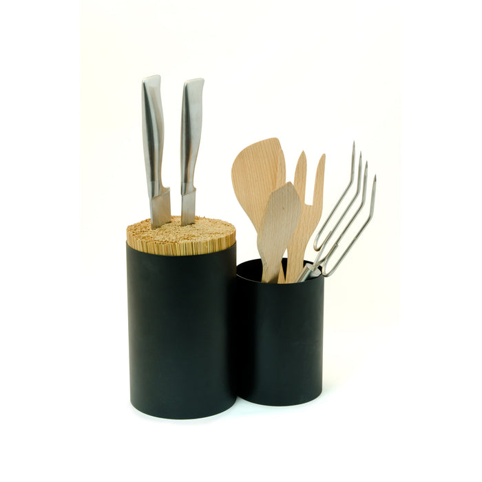 Utensils holder 'Knife & spoon' black