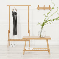 clothes rail hang up - oak