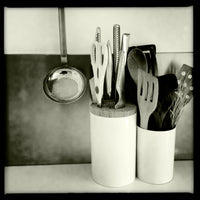Utensils holder 'Knife & spoon' black