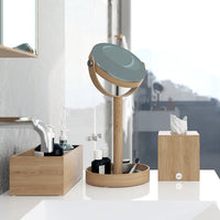 magnify mirror close up - oak