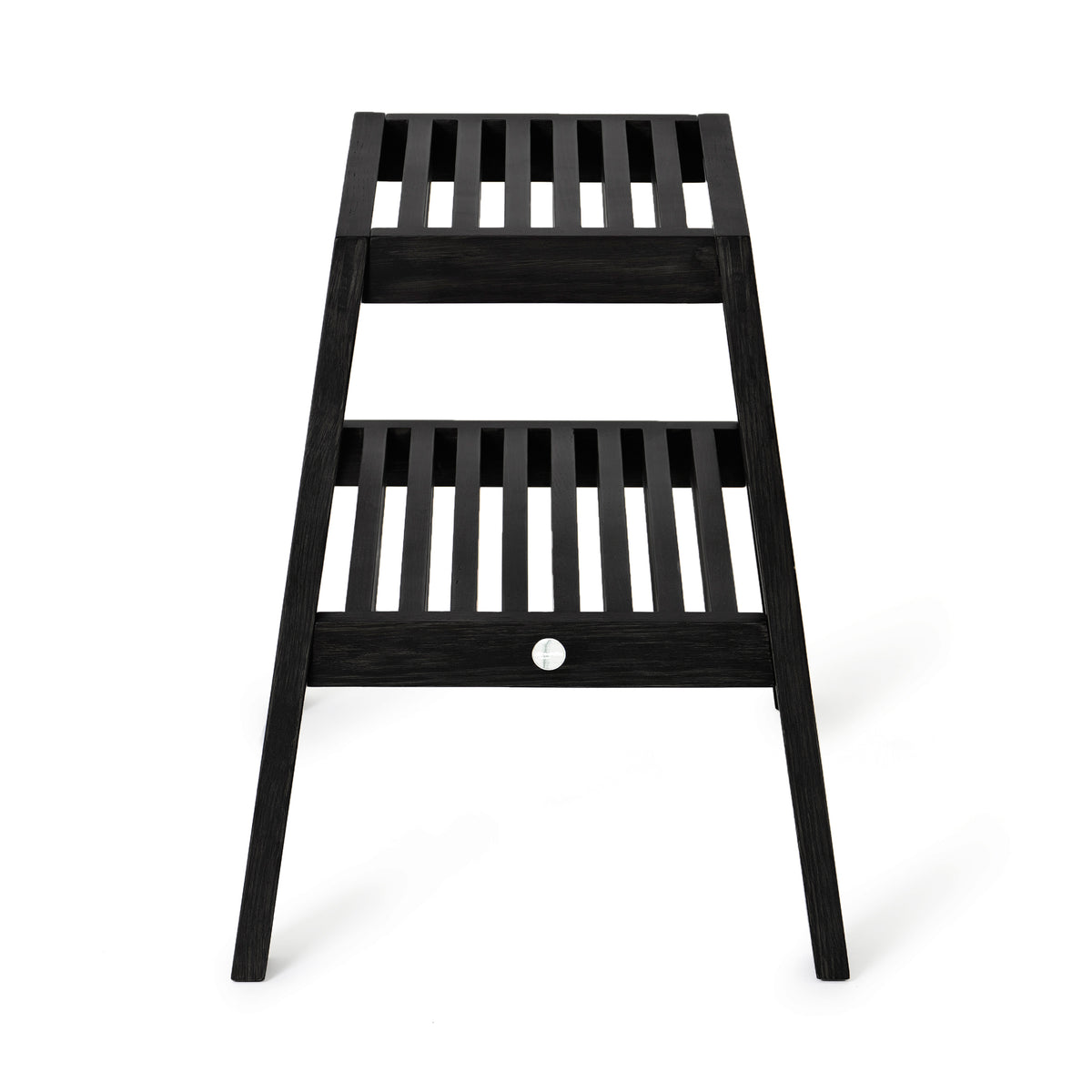 slatted stool - dark oak