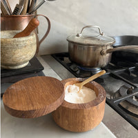 swing top pot - oak