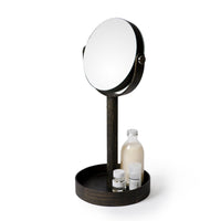 magnify mirror close up - dark oak
