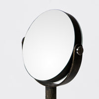 magnify mirror close up - dark oak