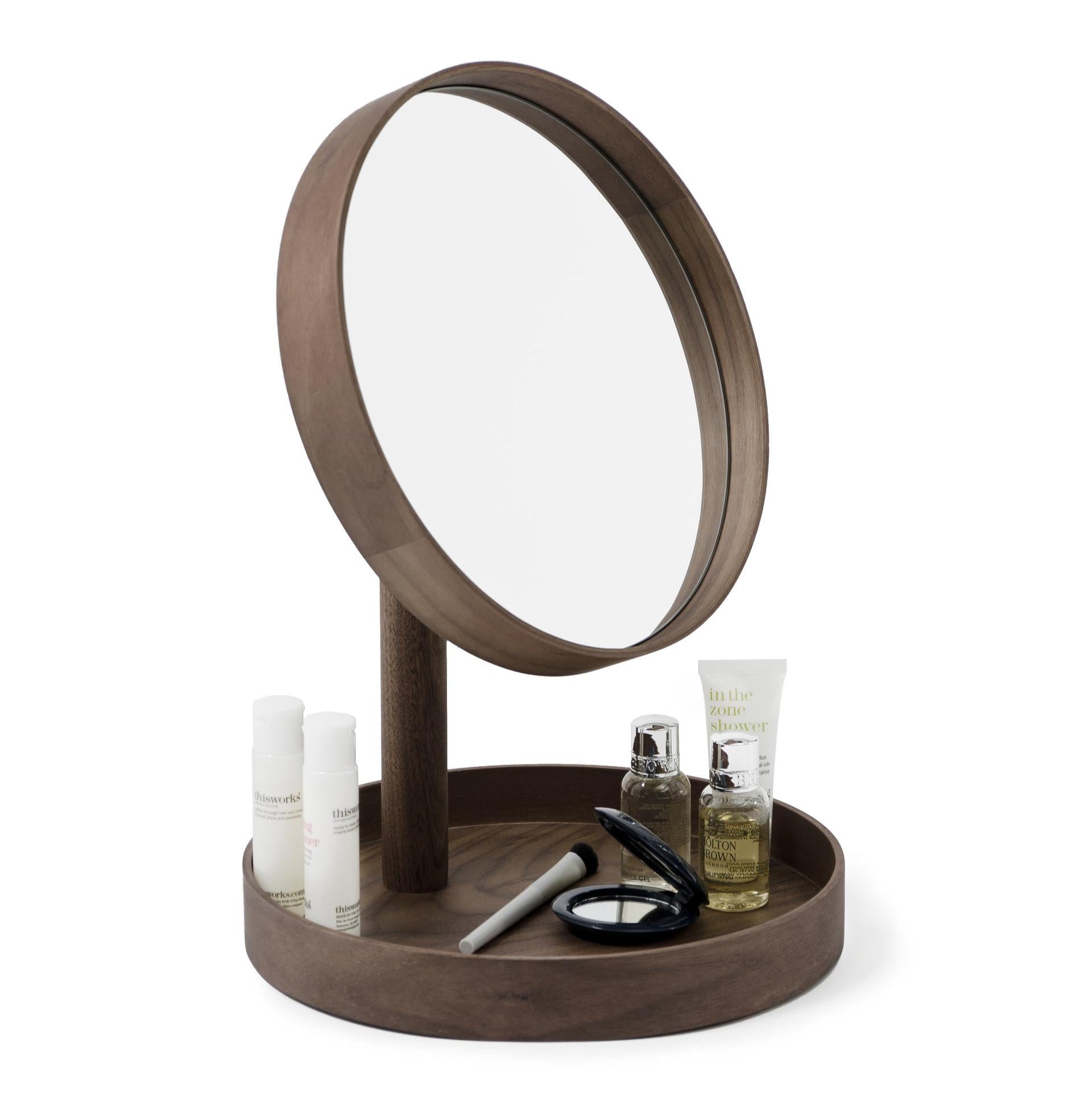 WALNUT TRAY MIRROR