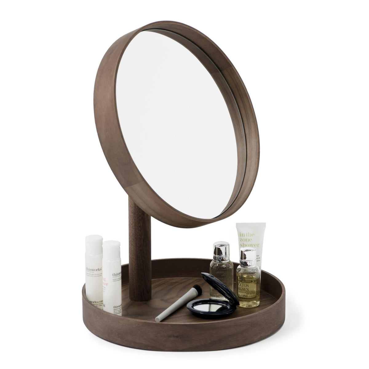 magnify mirror look - walnut