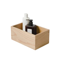 Bath accessories storage box oak