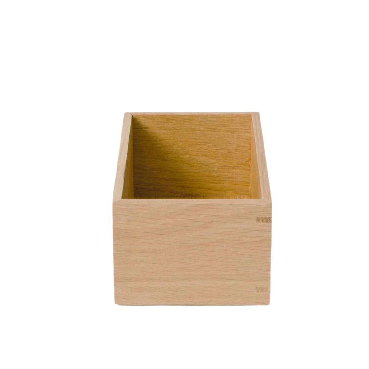 Bath accessories storage box oak