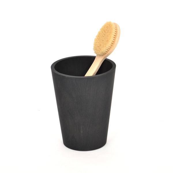Round bin 'Mezza' dark oak