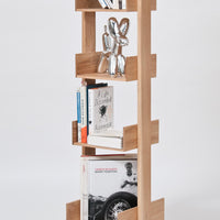 shelf storage bookie - oak
