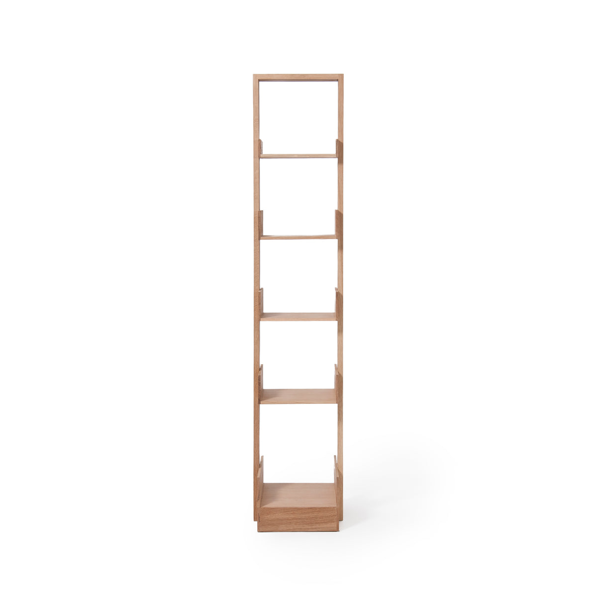 shelf storage bookie - oak