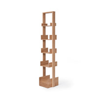 shelf storage bookie - oak