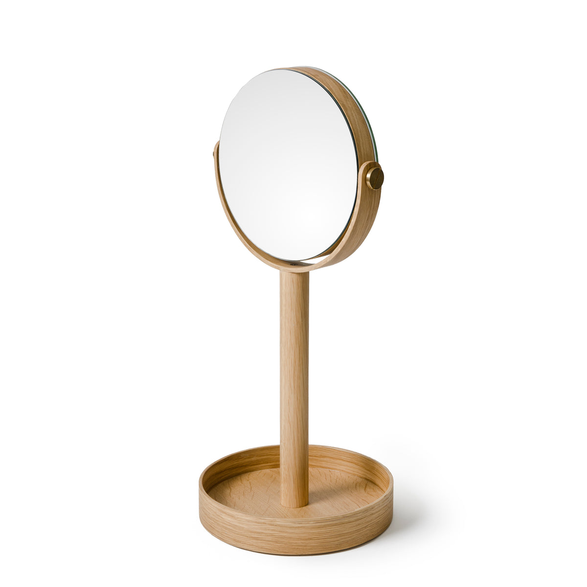 magnify mirror close up - oak
