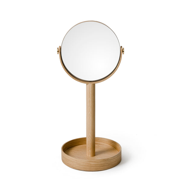 magnify mirror close up - oak