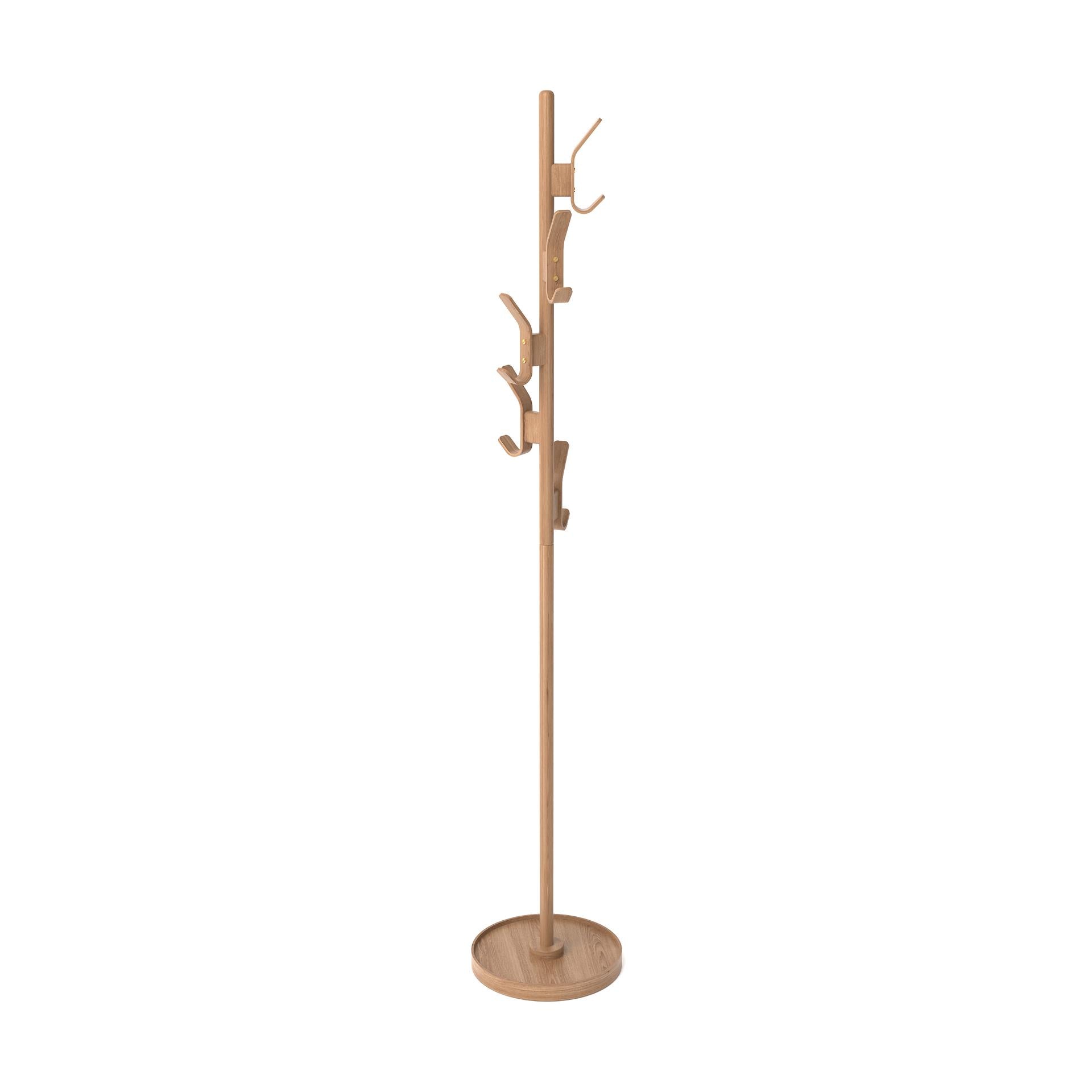Coat stand right hook oak hallway storage by wireworks – Wireworks