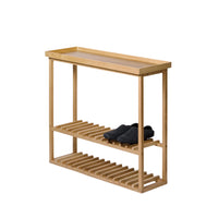 console table hello - oak