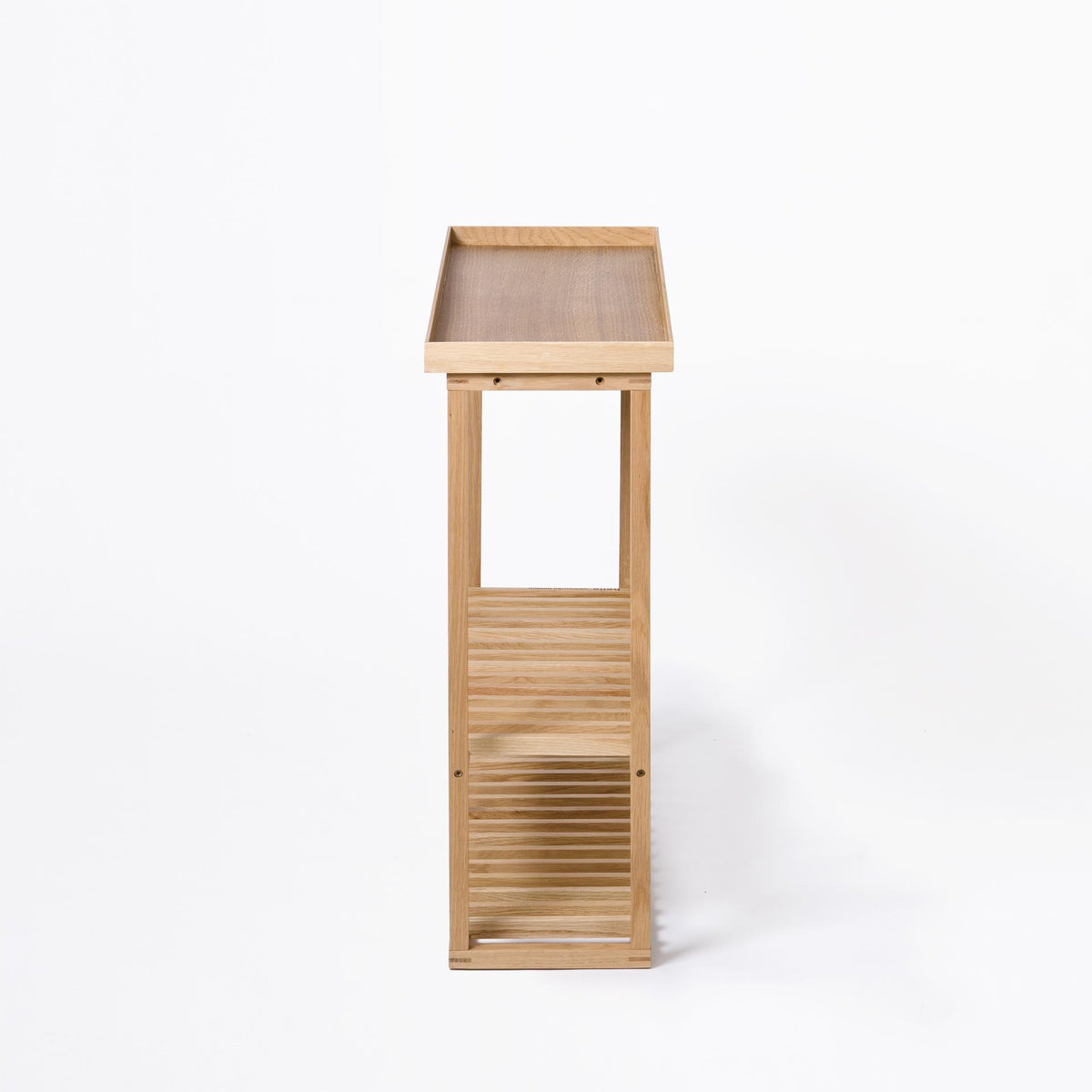 console table hello - oak