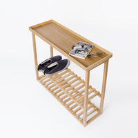 console table hello - oak