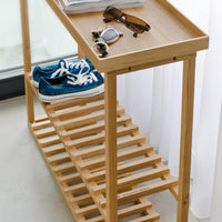 console table hello - oak