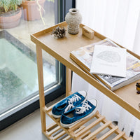 console table hello - oak