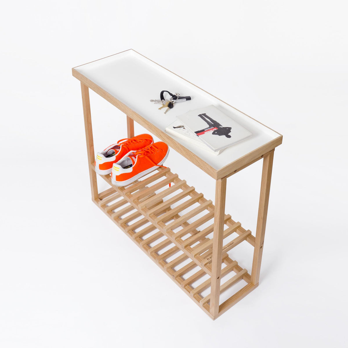 console table hello - white