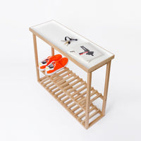 console table hello - white