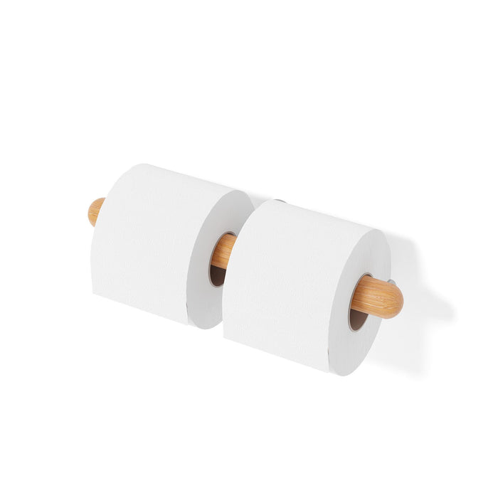 toilet roll holder double yoku - bamboo