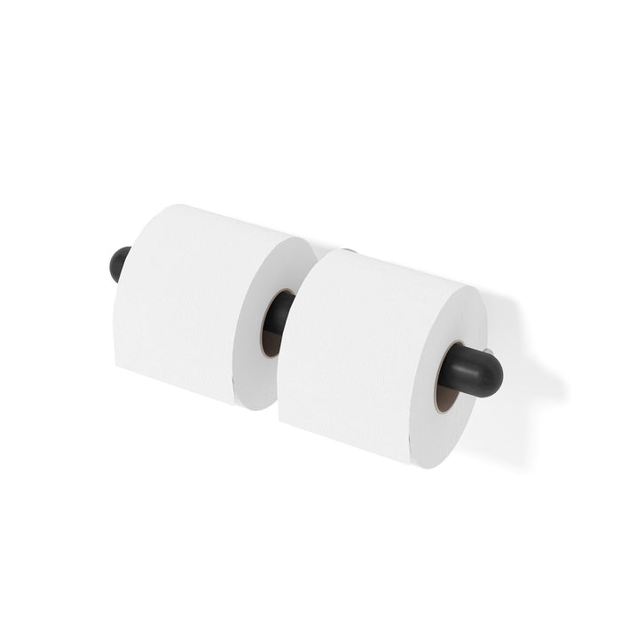 toilet roll holder double yoku - dark oak