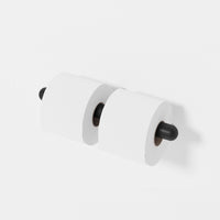 toilet roll holder double yoku - dark oak