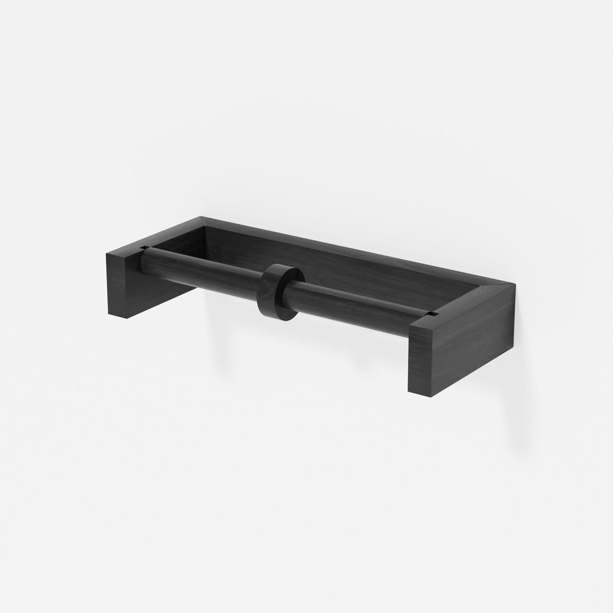 toilet roll holder double - dark oak