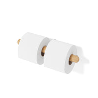 toilet roll holder double yoku - oak
