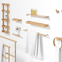 toilet roll holder double yoku - oak