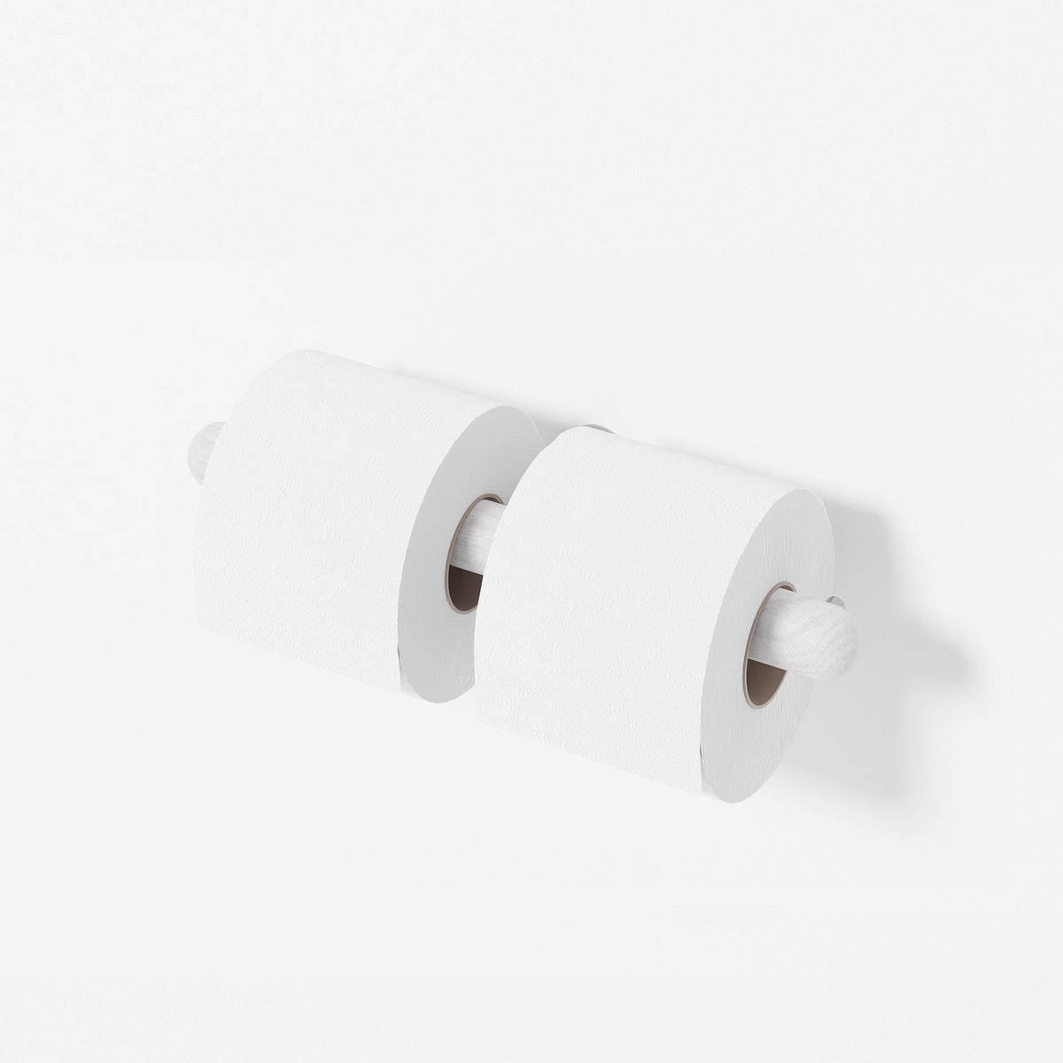 toilet roll holder double yoku - oyster
