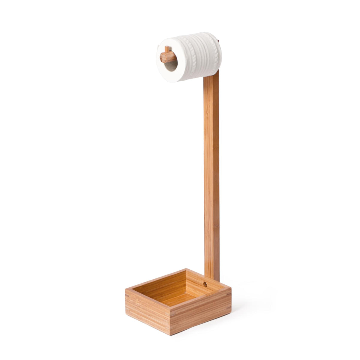 freestanding roll holder bamboo