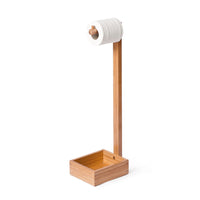 freestanding roll holder bamboo