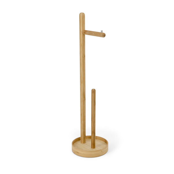 freestanding roll holder yoku - bamboo