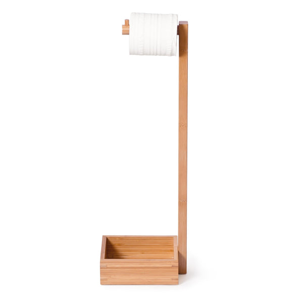 freestanding roll holder bamboo